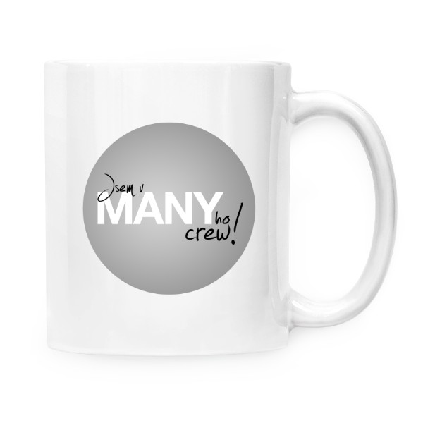 Hrnek malý bílý s potiskem Jsem v MANYho Crew hrnek bílý