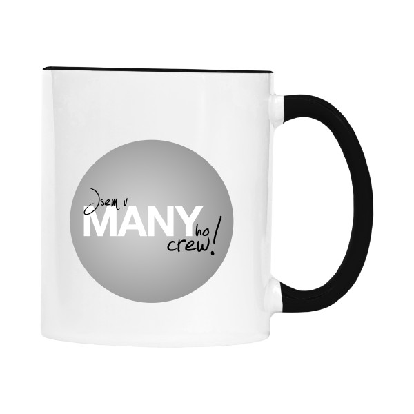 Jsem v MANYho Crew hrnek černý