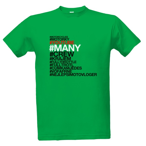 MANYho tričko - hashtagy