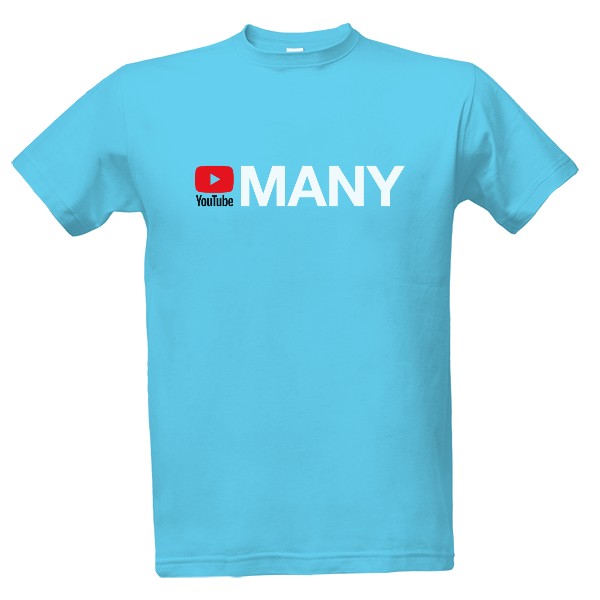 Tričko s potiskem Youtube MANY 02 tričko